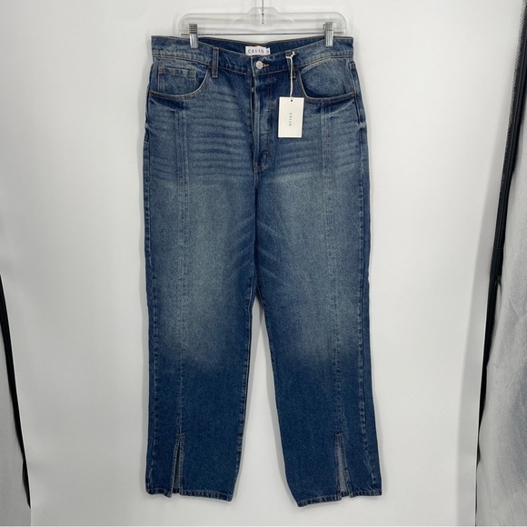 Cello Super High Rise Dad Jean split slit hem Sz 13 wide leg - Picture 1 of 11